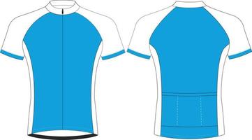 jerseys de ciclismo, plantilla de maqueta deportiva de manga corta, maqueta de chaqueta con cremallera uniforme de ciclismo, archivos vectoriales completos vector