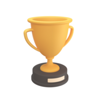 Trophée d'or 3d pour les gagnants du concept de réussite des événements sportifs png