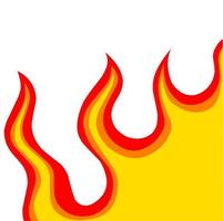 plantilla de logotipo de fuego ardiente sobre un fondo blanco. ideal para logotipos web, plantillas y fondos de diseño. ilustración vectorial vector