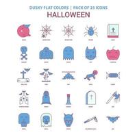 Halloween icon Dusky Flat color Vintage 25 Icon Pack vector