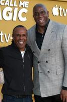 LOS ANGELES - APR 14 - Sugar Ray Leonard, Magic Johnson at the They Call Me Magic Premiere Screening at Village Theater on April 14, 2022 in Westwood, CA photo