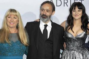 LOS ANGELES - MAY 23 - Tami Oldham Ashcraft, Baltasar Kormakur, Shailene Woodley at the Adrift World Premiere at the Regal LA Live on May 23, 2018 in Los Angeles, CA photo