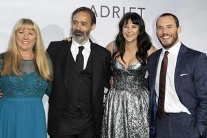 LOS ANGELES - MAY 23 - Tami Oldham Ashcraft, Baltasar Kormakur, Shailene Woodley, Sam Claflin at the Adrift World Premiere at the Regal LA Live on May 23, 2018 in Los Angeles, CA photo