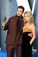 LOS ANGELES - MAR 27 - Riz Ahmed, Fatima Farheen Mirza at the Vanity Fair Oscar Party at Wallis Annenberg Center for the Performing Arts on March 27, 2022 in Beverly Hills, CA photo