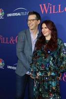 LOS ANGELES - JUN 9 - Sean Hayes, Megan Mullally at the Will and Grace FYC Event at the Harmony Gold Theatre on June 9, 2018 in Los Angeles, CA photo