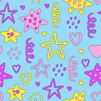 Bright stars greeting seamless pattern vector