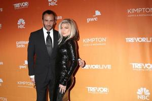 LOS ANGELES - DEC 3 - Tom Ford, Fergie at the 2017 TrevorLIVE Los Angeles at Beverly Hilton Hotel on December 3, 2017 in Beverly Hills, CA photo