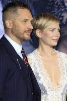 LOS ANGELES - OCT 1 - Tom Hardy, Michelle Williams at the Venom Premiere at the Village Theater on October 1, 2018 in Westwood, CA photo