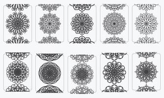 Coloring mandala design for adults vector