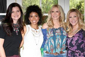 LOS ANGELES - APR 14 - Heather Tom, Karla Mosley, Katherine Kelly Lang, Kym Douglas at the Home and Family Celebrates Bold and Beautiful s 30 Years at Universal Studios Back Lot on April 14, 2017 in Los Angeles, CA photo