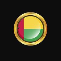 Guinea Bissau flag Golden button vector