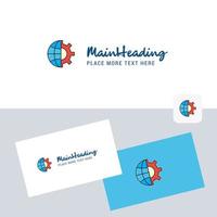 Internet setting vector logotype with business card template Elegant corporate identity Vector