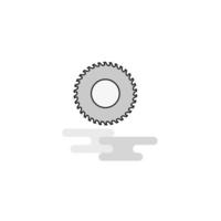 Saw Web Icon Flat Line Filled Gray Icon Vector