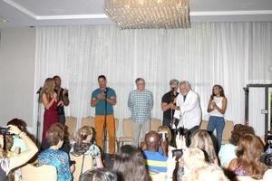 LOS ANGELES, AUG 16 - Saint-Victor, Gareis, Diamont, Christie, Brooks, McCook, Edwards at the Bold and Beautiful Fan Event Sunday at the Universal Sheraton Hotel on August 16, 2015 in Universal City, CA photo