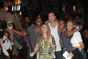 LOS ANGELES, AUG 14 - Lawrence Saint-Victor, Ashley Jones, Pierson FOde, Rome Flynn, Reign Edwards at the Bold and Beautiful Fan Event Friday at the CBS Television City on August 14, 2015 in Los Angeles, CA photo