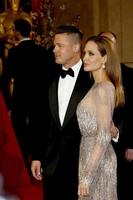 LOS ANGELES, MAR 2 - Brad Pitt, Angelina Jolie at the 86th Academy Awards at Dolby Theater, Hollywood and Highland on March 2, 2014 in Los Angeles, CA photo