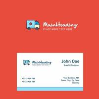 Ambulance logo Design with business card template Elegant corporate identity Vector