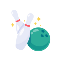 A bowling ball that rolls to hit the pin. png