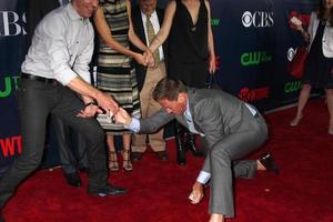 LOS ANGELES, JUL 17 - Brian Dietzen, Michael Weatherly at the CBS TCA July 2014 Party at the Pacific Design Center on July 17, 2014 in West Hollywood, CA photo