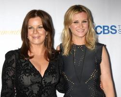 LOS ANGELES, MAY 18 - Marcia Gay Harden, Bonnie Sommerville at the CBS Summer Soiree 2015 at the London Hotel on May 18, 2015 in West Hollywood, CA photo