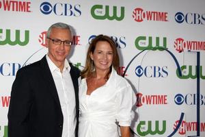 LOS ANGELES, AUG 3 - Drew Pinsky and wife arriving at the CBS TCA Summer 2011 All Star Party at Robinson May Parking Garage on August 3, 2011 in Beverly Hills, CA photo