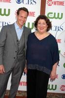 LOS ANGELES, AUG 3 - Patrick Wilson, Margo Martindale arriving at the CBS TCA Summer 2011 All Star Party at Robinson May Parking Garage on August 3, 2011 in Beverly Hills, CA photo