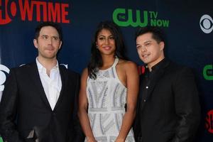 LOS ANGELES, AUG 10 - Santino Fontana, Vella Lovell, Vincent Rodriguez III at the CBS TCA Summer 2015 Party at the Pacific Design Center on August 10, 2015 in West Hollywood, CA photo