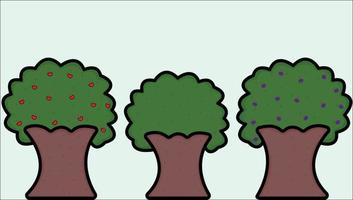 three trees vector art