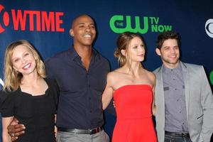 los angeles, 10 de agosto - calista flockhart, mehcad brooks, melissa benoist, jeremy jordan en la fiesta cbs tca summer 2015 en el pacific design center el 10 de agosto de 2015 en west hollywood, ca foto