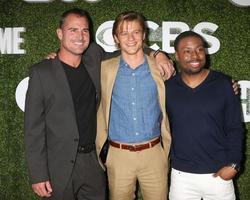 LOS ANGELES, AUG 10 - George Eads, Lucas Till, Justin Hires at the CBS, CW, Showtime Summer 2016 TCA Party at the Pacific Design Center on August 10, 2016 in West Hollywood, CA photo