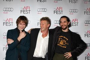 LOS ANGELES, NOV 8 - Caleb Landry Jones, Sebastian Bear-McClard, Joshua Safdie at the AFI FEST 2014 Photocall at the TCL Chinese 6 Theaters on November 8, 2014 in Los Angeles, CA photo