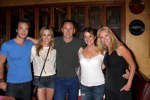 LOS ANGELES, AUG 1 - Ryan Carnes, Kelly Sullivan, WIlliam deVry, Nancy Lee Grahn, Rebecca Staab at the William deVry Fan Club Event at the California Canteen on August 1, 2014 in Los Angeles, CA photo