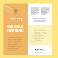 Dustbin Business Company Poster Template with place for text and images vector background