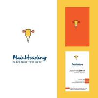 Jack hammer Creative Logo and business card vertical Design Vector