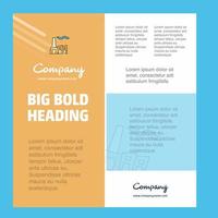 Industry Business Company Poster Template with place for text and images vector background