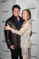 LOS ANGELES, MAR 9 - Nathan Fillion Susan Sullivan arrives at the Castle Event at PaleyFest 2012 at the Saban Theater on March 9, 2012 in Los Angeles, CA photo