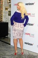 LOS ANGELES, NOV 12 - Christina Aguilera Raises Awareness About Domestic Violence with at the Verizon s HopeLine Program at the The London Hotel on November 12, 2015 in West Hollywood, CA