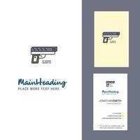 Gun Creative Logo and business card vertical Design Vector