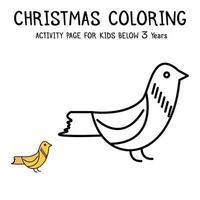 Christmas Coloring Actvity Book For Kids Below 3 Years vector