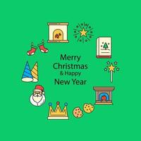 Merry Christmas Beautiful Background Vector illustration