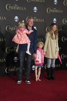 LOS ANGELES, MAR 1 - Eric Dane, Rebecca Gayheart, daughters at the Cinderella World Premiere at the El Capitan Theater on March 1, 2015 in Los Angeles, CA photo