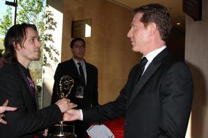 LOS ANGELES, JUN 23 - Jonathan Jackson, Bobby Flay in the Press Room of the 2012 Daytime Emmy Awards at Beverly Hilton Hotel on June 23, 2012 in Beverly Hills, CA photo
