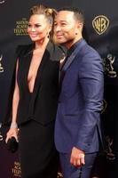 LOS ANGELES, APR 26 - Chrissy Teigen, John Legend at the 2015 Daytime Emmy Awards at the Warner Brothers Studio Lot on April 26, 2015 in Burbank, CA photo