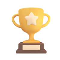 prêmios de troféu de ouro 3d para vencedores do conceito de sucesso de eventos esportivos png