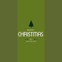 Merry Christmas greetings design with green background vector