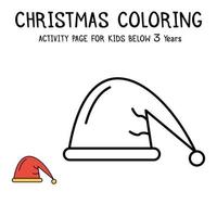 Christmas Coloring Actvity Book For Kids Below 3 Years vector