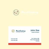 Setting logo Design with business card template Elegant corporate identity Vector