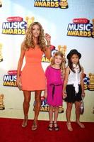 LOS ANGELES, APR 27 - Denise Richards, daughter Lola, friend arrives at the Radio Disney Music Awards 2013 at the Nokia Theater on April 27, 2013 in Los Angeles, CA photo