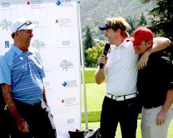 LOS ANGELES, APR 14 - Dennis Wagner, Jack Wagner, Tim Curren at the Jack Wagner Anuual Golf Tournament benefitting LLS at Lakeside Golf Course on April 14, 2014 in Burbank, CA photo