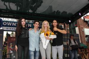 LOS ANGELES, OCT 17 - Sofia Carson, Cameron Boyce, Dove Cameron, Booboo Stewart at the Stars of Descendants Personal Appearance at the Downtown Disney on October 17, 2015 in Anaheim, CA photo